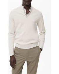 Mango - Quarter Zip Sweater - Lyst