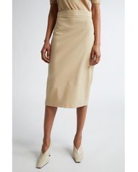 Max Mara - Eden Stretch Cotton Midi Skirt - Lyst