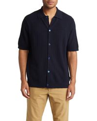 NN07 - Nolan 6577 Knit Short Sleeve Button-up Shirt - Lyst