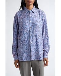 Zankov - Antonia Sequin Embellished Silk Button-Up Shirt - Lyst