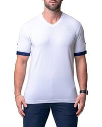 Maceoo - Vivaldi Solid Game V-Neck T-Shirt - Lyst