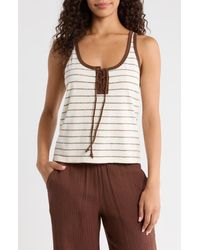 Marine Layer - Laci Stripe Hemp & Cotton Tank - Lyst