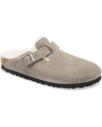 boston genuine shearling lined clog