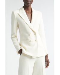 St. John - Palais Stretch Double Breasted Blazer - Lyst