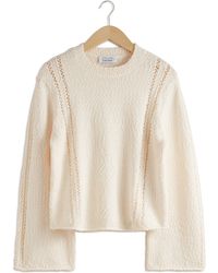 & Other Stories - & Textured Crewneck Sweater - Lyst