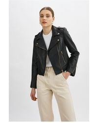 Lamarque - Iconic Leather Biker Jacket - Lyst