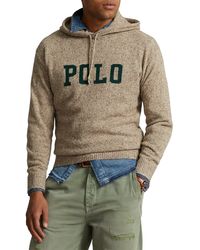 Polo Ralph Lauren - Logo Wool-blend Hoodie Sweater - Lyst
