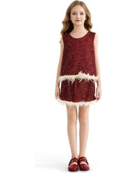 Tulle - Sequin Feather-Trim Set - Lyst
