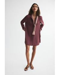 H&M - Scarf-Collar Button-Front Dress - Lyst