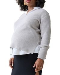 Ingrid & Isabel - Side Zip Maternity/Nursing Sweater - Lyst