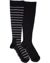 Muk Luks - Nylon Blend Compression Socks 2 Pair Pack Wide Size - Lyst