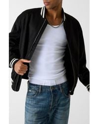 Guess - Faux Suede Bomber Jacket - Lyst