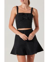 Astr - Kiona Diamante Tweed Crop Top - Lyst