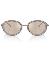 DIESEL - Dl1018 51Mm Mirrored Oval Sunglasses - Lyst