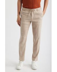 BOSS - Kane Linen Blend Drawstring Pants - Lyst