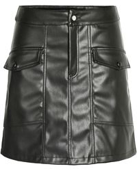 Noisy May - Andy Faux Leather Miniskirt - Lyst