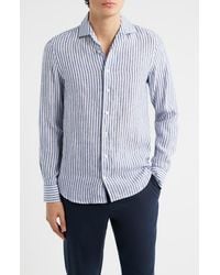 Aurélien - Seaside Linen Button-Up Shirt - Lyst