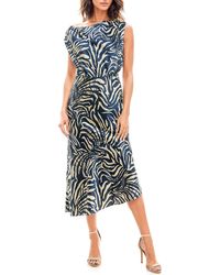 Socialite - Animal Stripe Asymmetric Hem Dress - Lyst