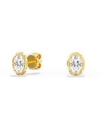 Everlee - Frame Oval Lab Diamond Studs - Lyst