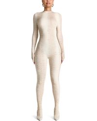 Naked Wardrobe - Animal Print Closed Toe Jumpsuit - Lyst
