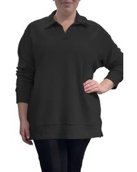 Standards & Practices - Johnny Collar Long Sleeve Top - Lyst
