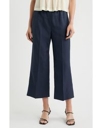 Theory - City Twill Crop Wide Leg Pants - Lyst