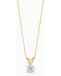 Oradina - 14K Solid Luminous 2 Carat Lab Diamond Solitaire Necklace - Lyst