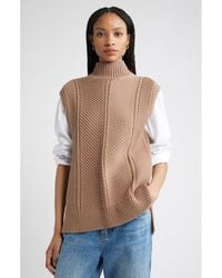 Nordstrom - Textured Sleeveless Mock Neck Sweater - Lyst
