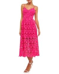 Endless Rose - Lace Spaghetti Strap Midi Dress - Lyst