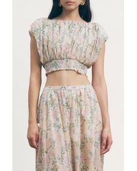 Maude Club - Ara Floral Print Crop Top - Lyst