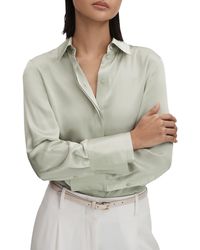 Reiss - Irina Silk Button-up Shirt - Lyst