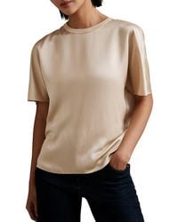 Reiss - Lena Dolman Sleeve Silk Top - Lyst