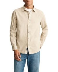 Mavi - Cotton & Linen Button-Up Shirt - Lyst