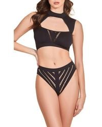 HAUTY - Seamless High Neck Bralette & Panties - Lyst