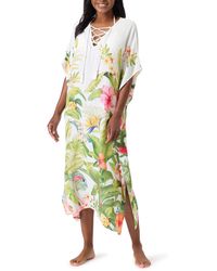 Tommy Bahama - Paradise Bird Floral Cover-up Caftan - Lyst