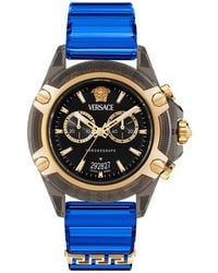 Versace - Icon Active Silicone Strap Watch, 44Mm - Lyst