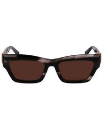 Longchamp - Medallion 53Mm Modified Rectangular Sunglasses - Lyst