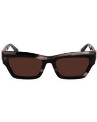 Longchamp - Medallion 53Mm Modified Rectangular Sunglasses - Lyst