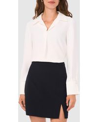 Halogen® - Split Cuff Button-Up Top - Lyst