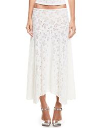 Lioness - Tidal Pointelle Asymmetric Midi Skirt - Lyst