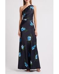 Sachin & Babi - Delphine Floral One-Shoulder Satin Crepe Gown - Lyst