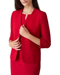 Kasper - Cardigan-Style Stretch Crepe Blazer - Lyst