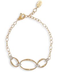 Marco Bicego - Marrakech Onde 18K & Diamond Link Three-Station Bracelet - Lyst