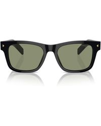 Prada - 51mm Polarized Rectangular Sunglasses - Lyst