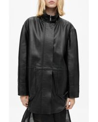 Mango - Oversize Faux Leather Jacket - Lyst