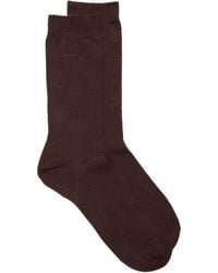 Nordstrom - Textured Check Viscose Blend Socks - Lyst