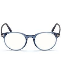 Tom Ford - 49Mm Round Light Blocking Glasses - Lyst