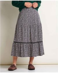 Toad & Co. - Marigold Tiered Midi Skirt - Lyst
