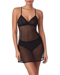DKNY - Heart Sheer Mesh Chemise - Lyst