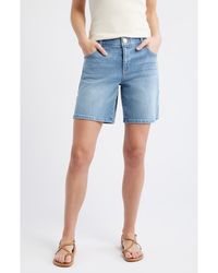 Wit & Wisdom - High Waist Relaxed Denim Shorts - Lyst